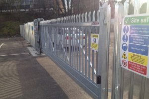 cantilever galvanised palisade gate