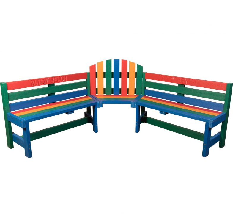 Rainbow buddy bench
