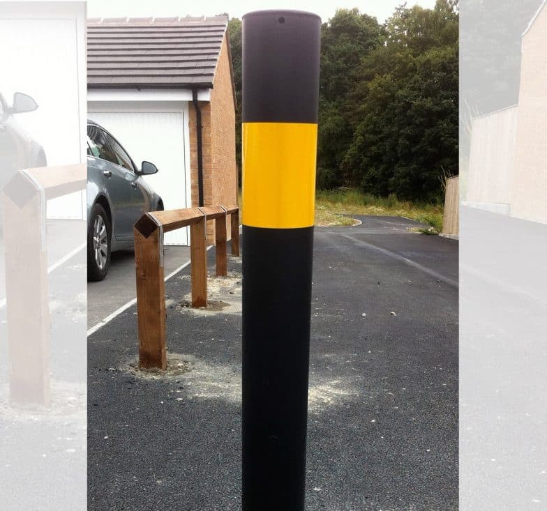 Black bollards