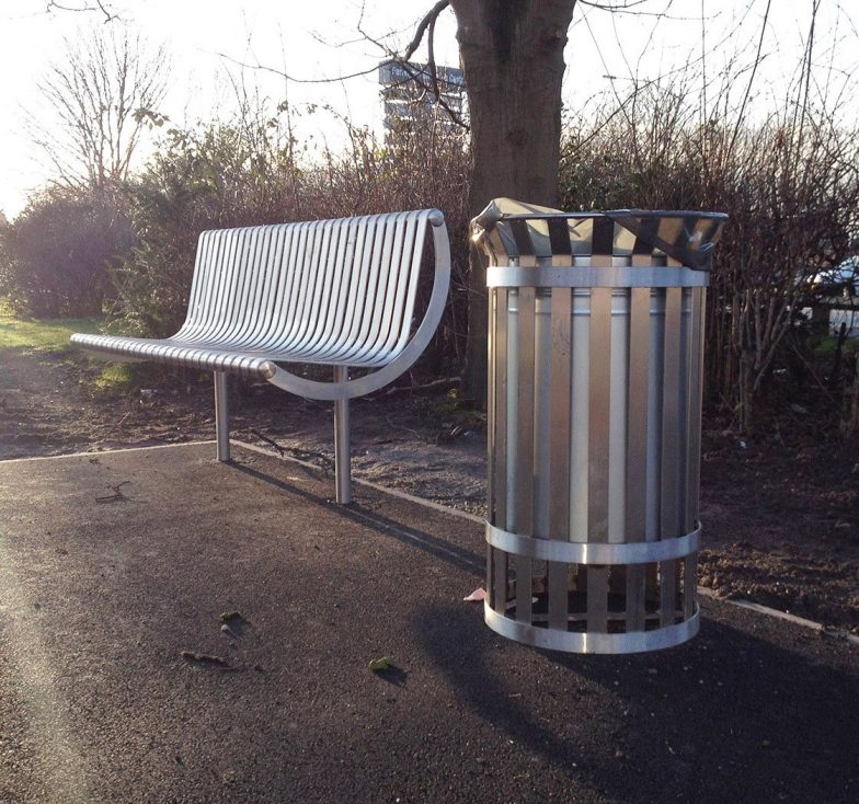 Flared litter bins