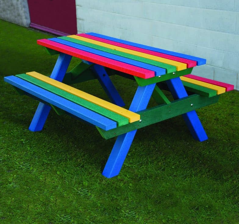 Rainbow heavy duty picnic bench