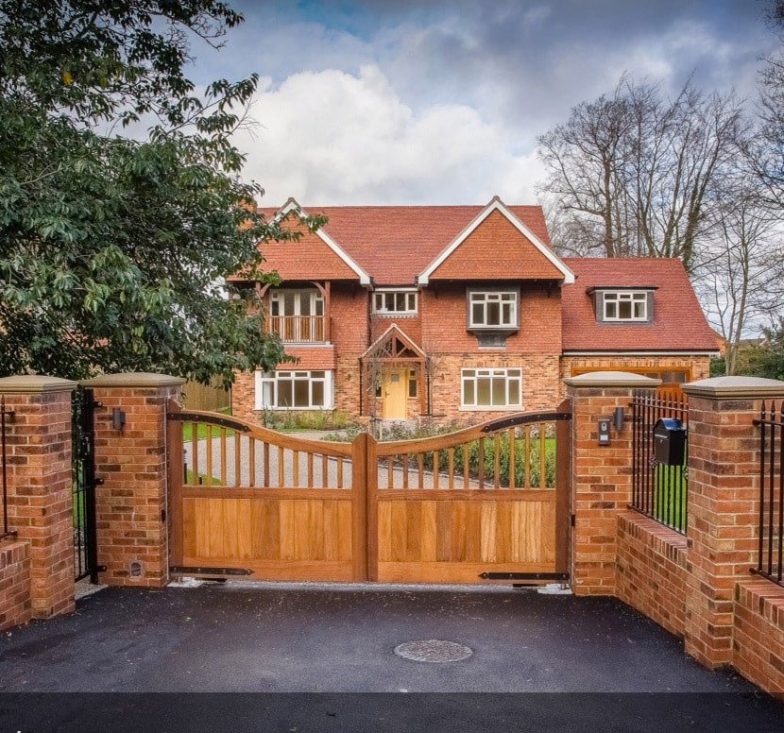 Iroko wooden gates