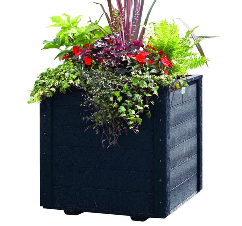 Large black planter