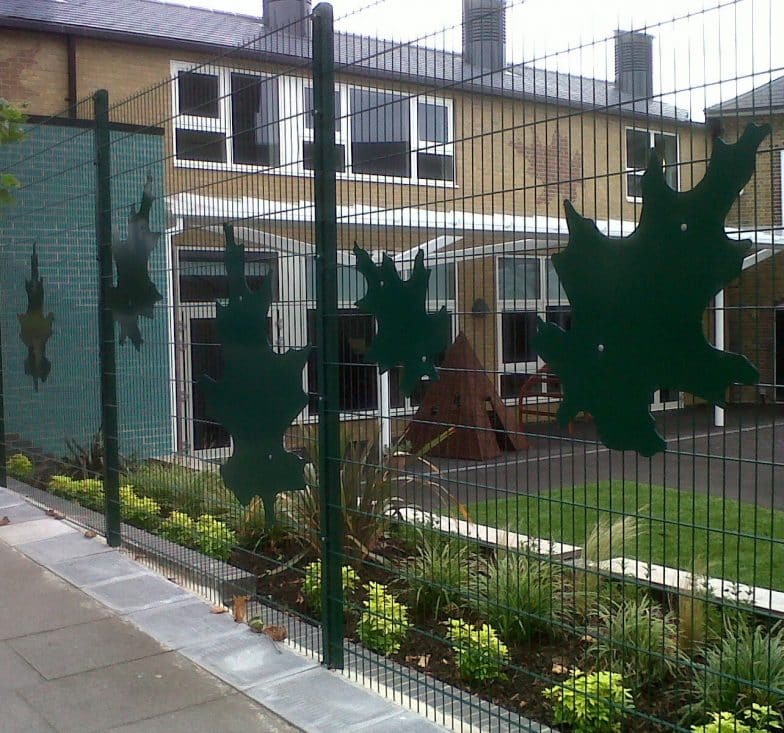 Twin wire fence with laser cut