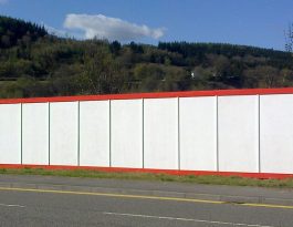 Painted site hoardings