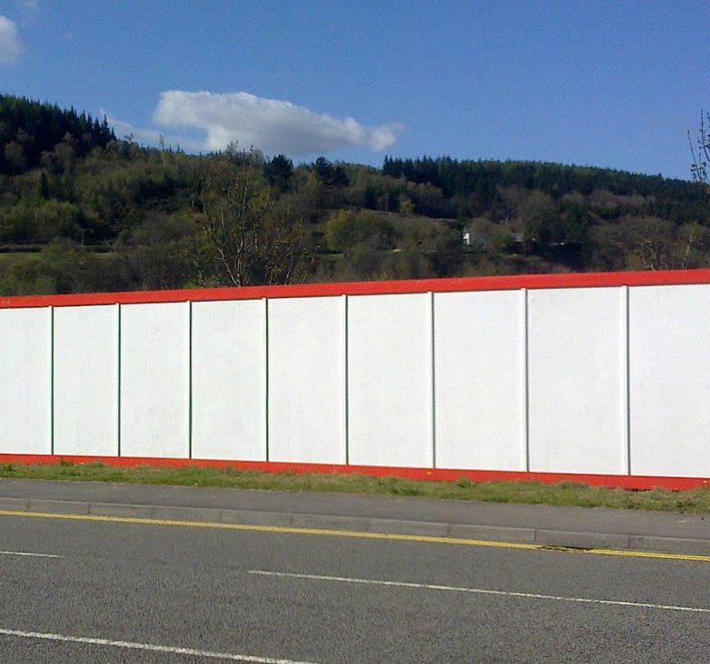 Painted site hoardings