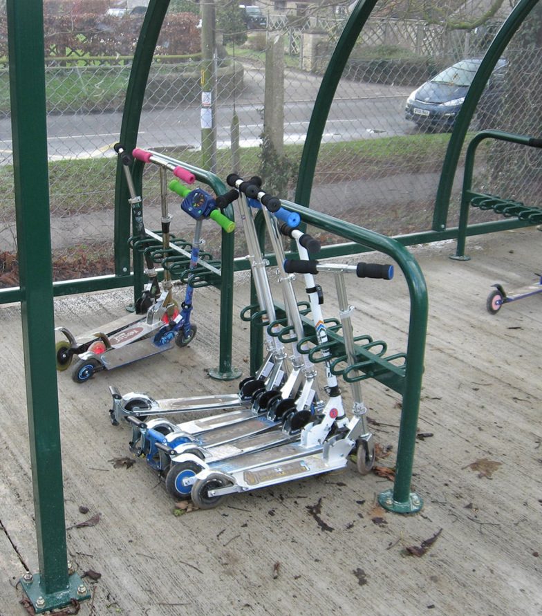 Bike and scooter racks for schools