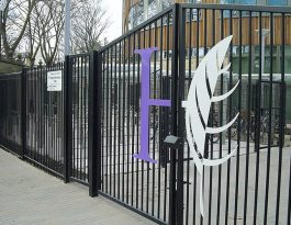 Branded balustrade gates