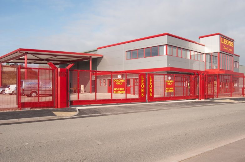 Branded gates for coach depot