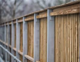 Timber acoustic fence