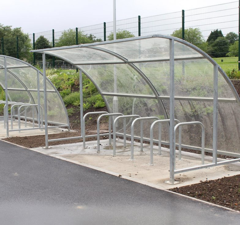 Bicycle shelter for schools