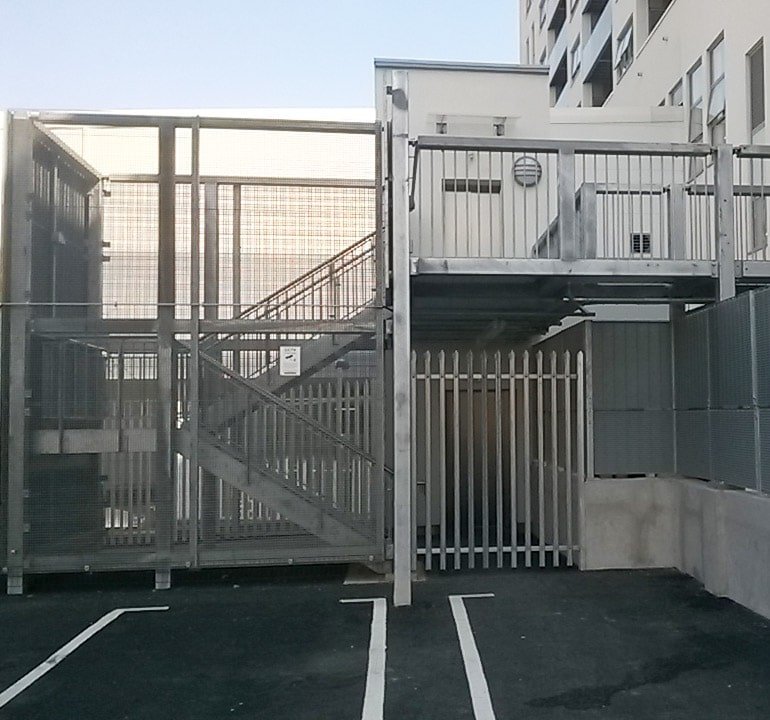 galvanised steel stairway enclosures