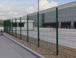 V profile mesh fencing providing secure boundary demarcation
