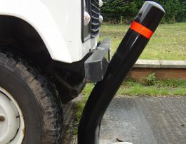 Impact flex bollard in action