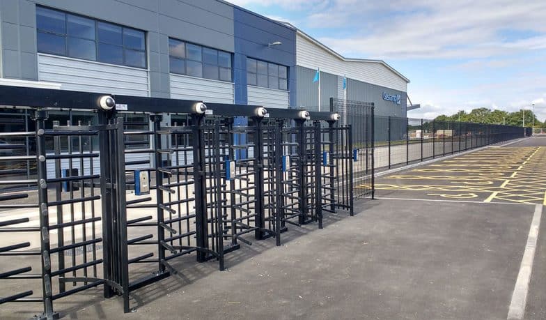 Turnstiles for commercial premises with added security access control features